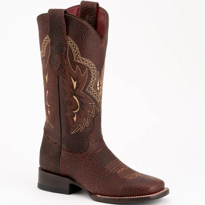 Ferrini Women's Toro Square Toe Boots Handcrafted - Brown 8299336 - Brown