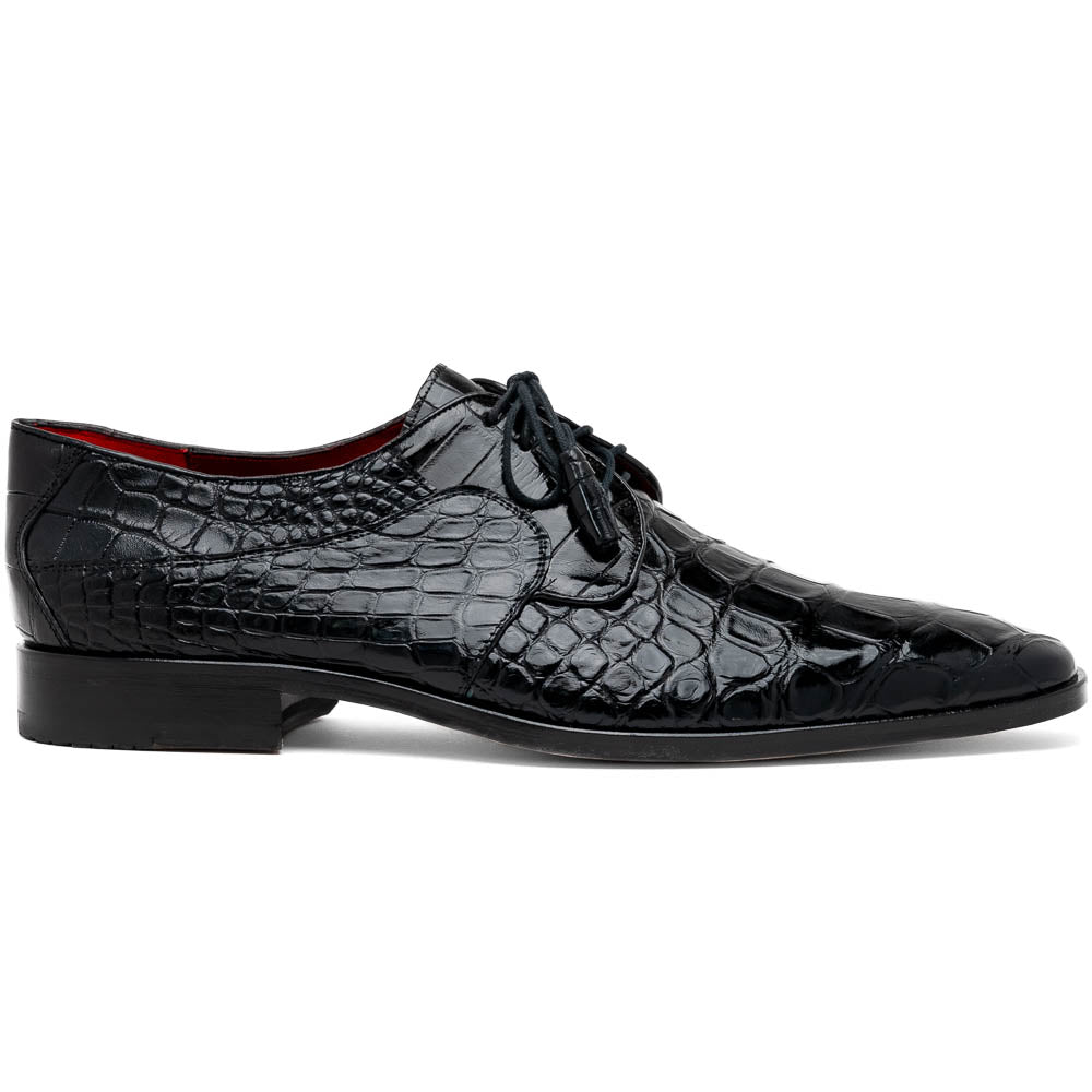 Marco Di Milano Fitipaldi Black Alligator Derby Shoe - 9