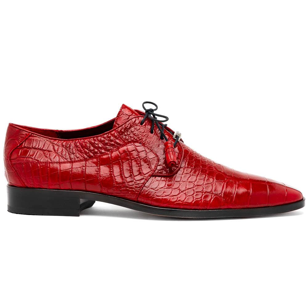 Marco Di Milano Fitipaldi Red Alligator Derby Shoe - 8