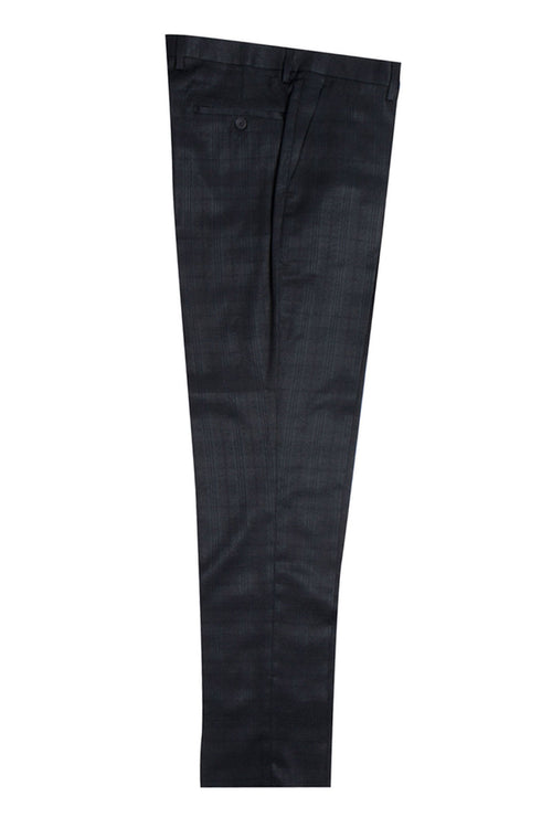 "Mens Stacy Adams Suit - Stacy Adams Suit Men's Glen Plaid Suit - One Button Vested Peak Lapel in Black"
