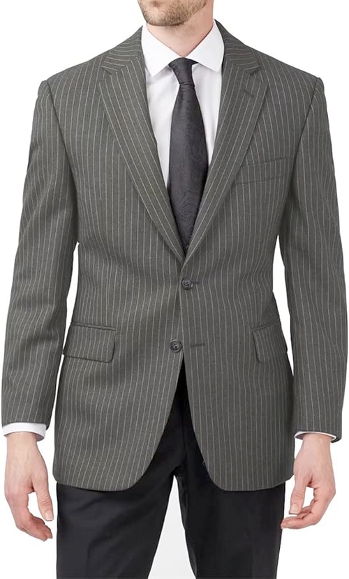 Mens Charcoal Gray Pinstripe Western Blazer β Classic Cowboy Style Jacket for Business, Formal and Smart Casual Wear