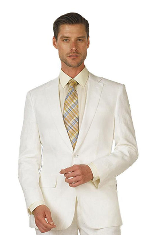 White Linen Suit (2-Piece Set)