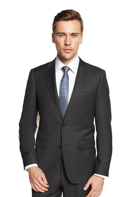 Enzo Solid Charcoal Suit