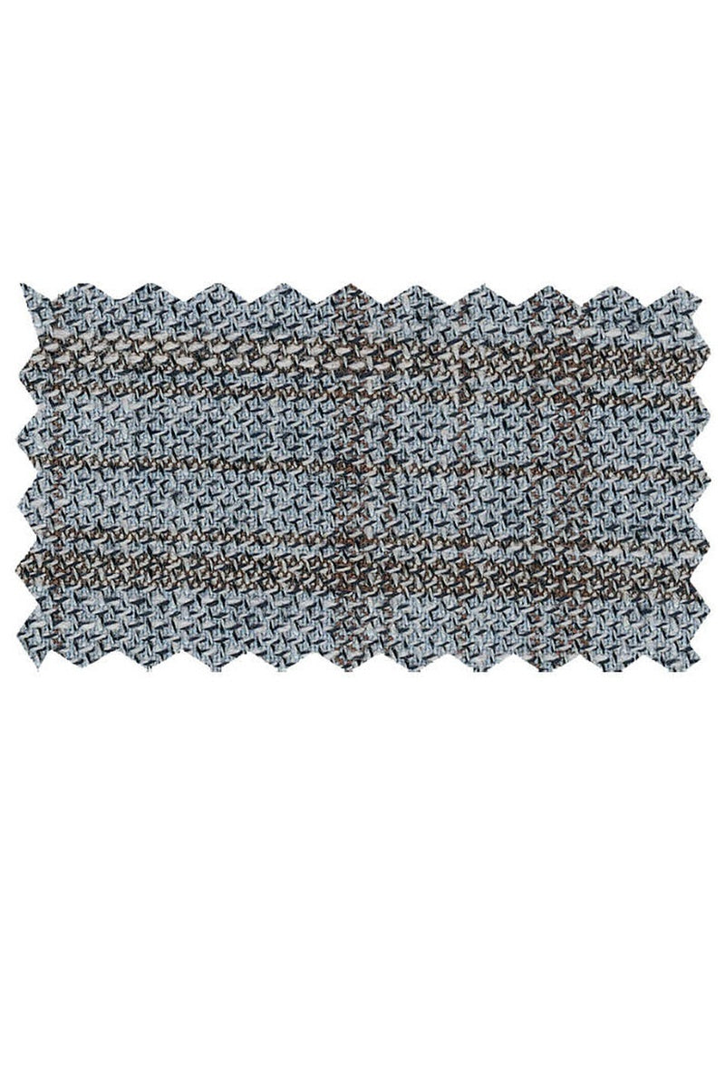 Enzo Tovare Mint & Taupe Windowpane Sports Jacket - Modern