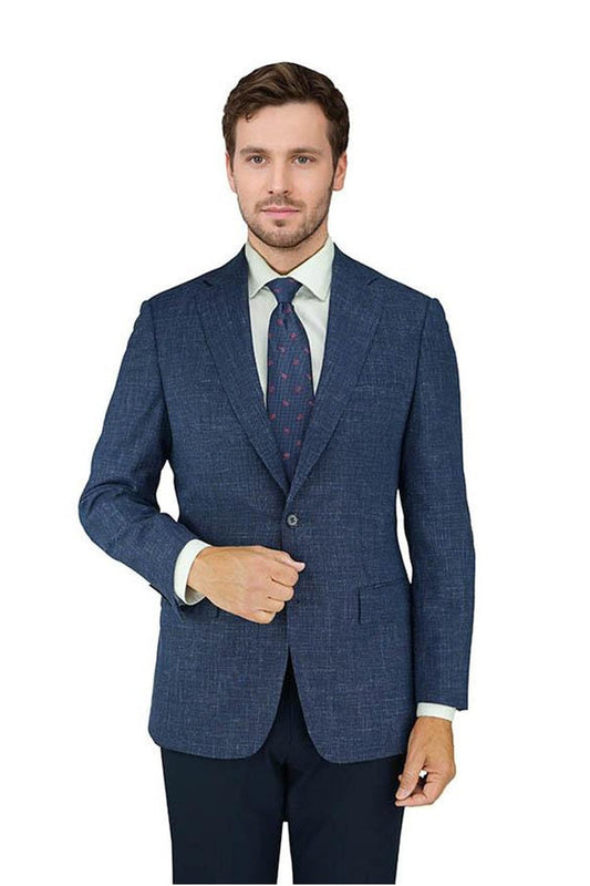 Enzo Tovare Blue Crossweave Sports Jacket