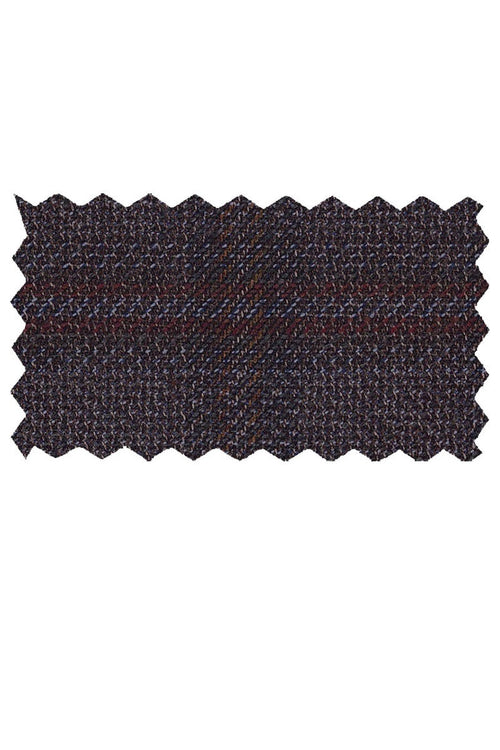Enzo Tovare Brown & Rust Windowpane Sports Jacket