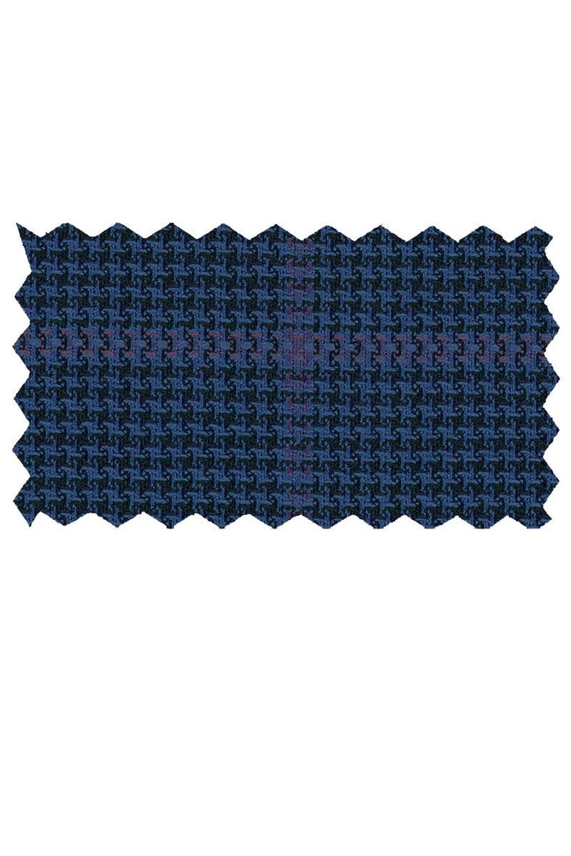 Enzo Tovare Blue Check Windowpane Sports Jacket - Modern