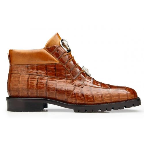 Belvedere Gallardo Antique Sport Genuine Crocodile Tractor Sole Ankle Boots - 9