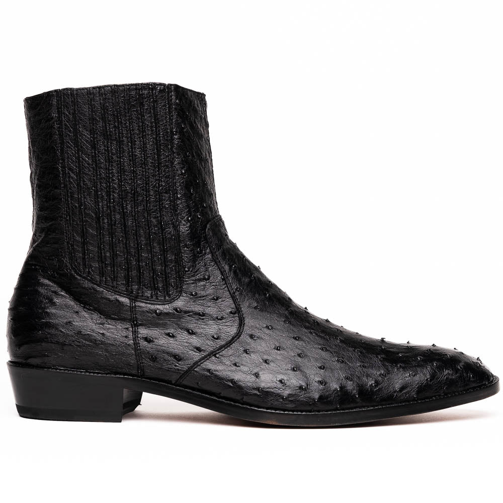 Marco Di Milano Giorgio Black Ostrich Quill Dress Boots - 8