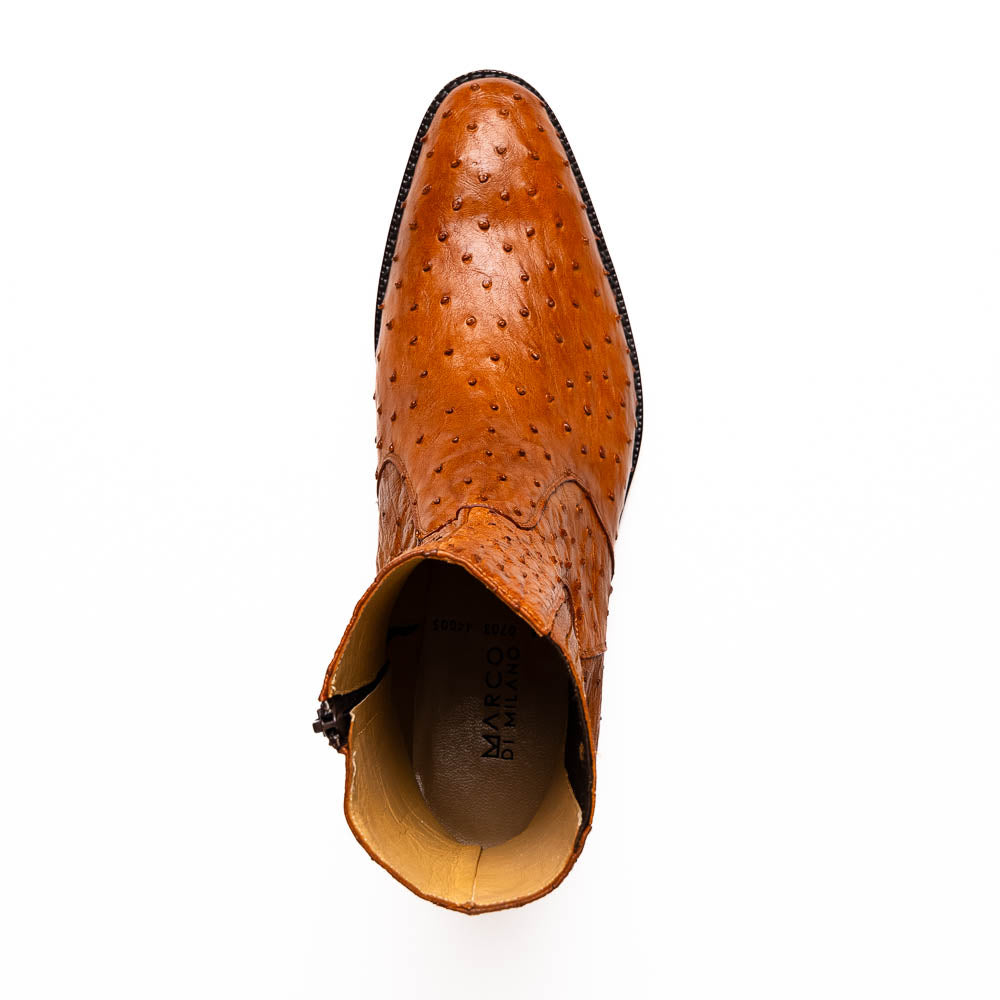 Marco Di Milano Giorgio Brandy Ostrich Quill Dress Boots - 8
