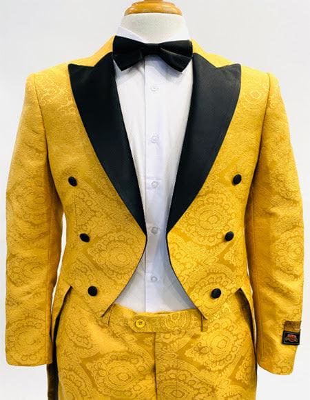 Gold/black Groomsmen Suits - Gold/Black