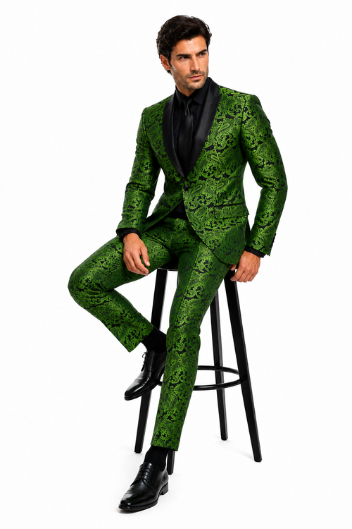 Green Groomsmen Suits - Dinner Jacket suit
