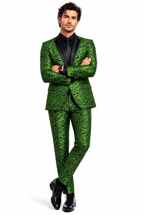 Green Groomsmen Suits - Dinner Jacket suit