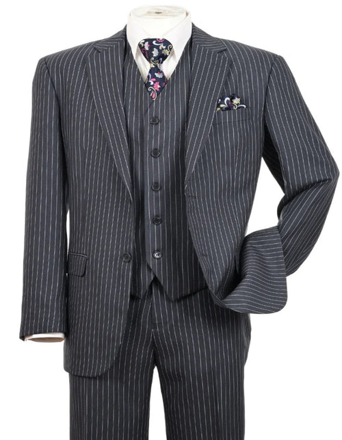 1920s Mens Suit - 1920s Mens Outfit - 1920s costume Bold Pinstripe Wide Suit in Grey suit - New Arrival