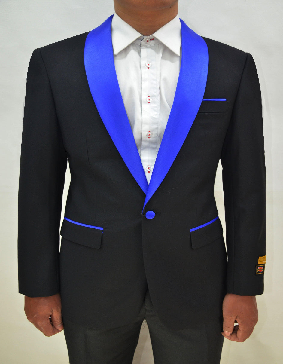Groom Tuxedo - Groomsmens Tuxedo - Solid Jacket - Black