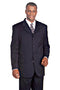 "Navy Men's 100% Wool 4-Button Dress Suit"