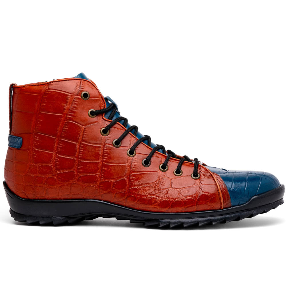 Marco Di Milano Hermond Blue Jeans/Honey Alligator Boots - 8