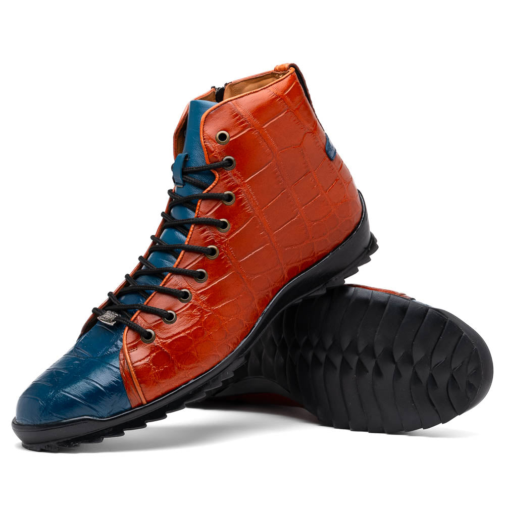 Marco Di Milano Hermond Blue Jeans/Honey Alligator Boots - 8