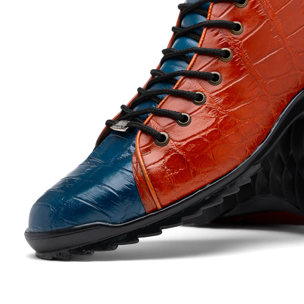 Marco Di Milano Hermond Blue Jeans/Honey Alligator Boots - 8