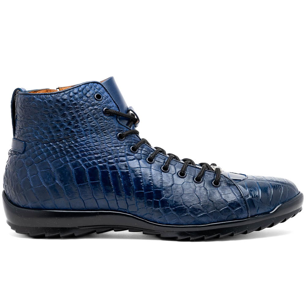 Marco Di Milano Hermond Navy Alligator Boots - 8
