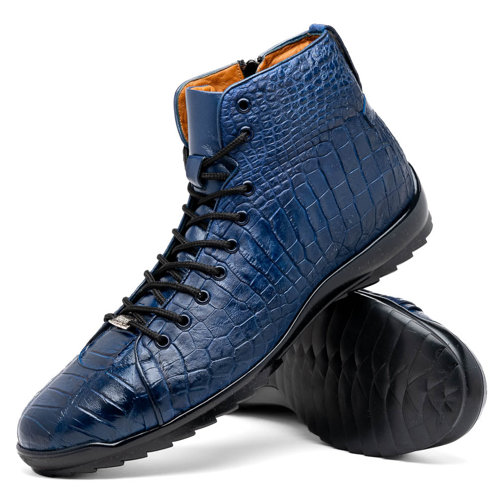 Marco Di Milano Hermond Navy Alligator Boots - 8