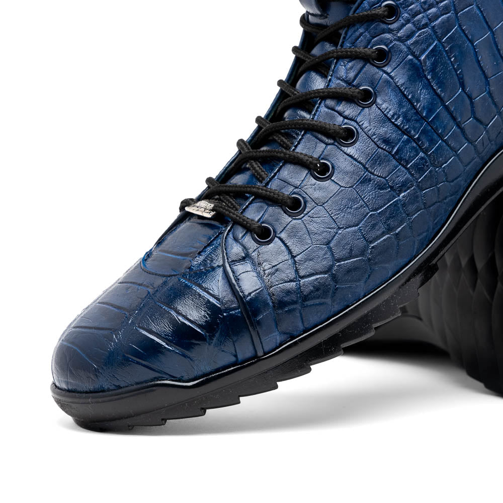 Marco Di Milano Hermond Navy Alligator Boots - 8