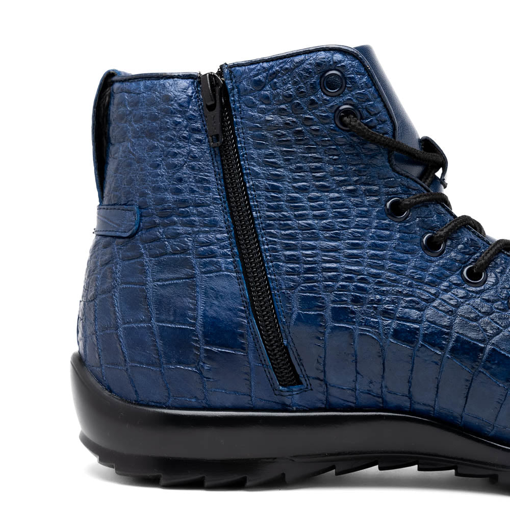 Marco Di Milano Hermond Navy Alligator Boots - 8