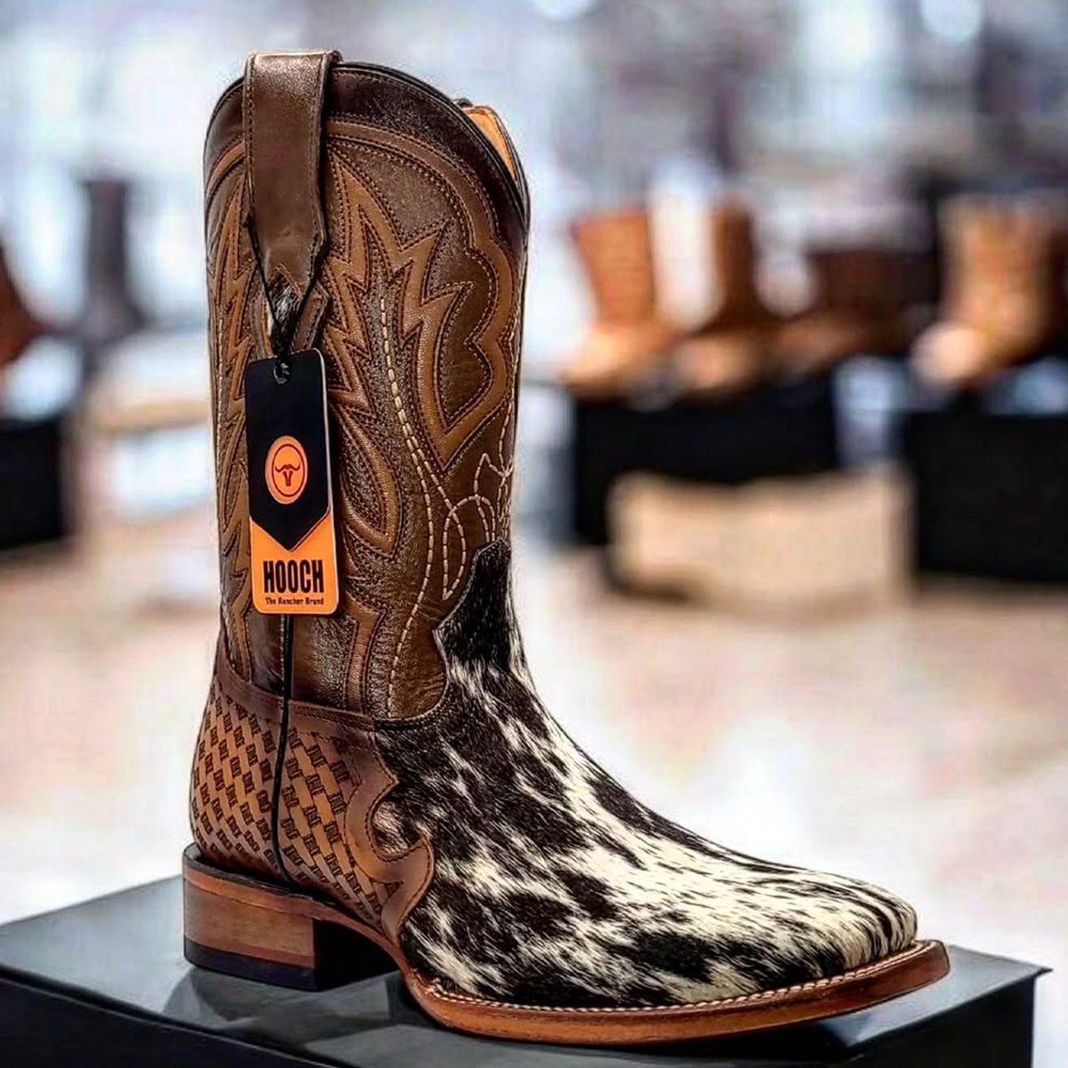 Hair On Hide Cowboy Boots - EE