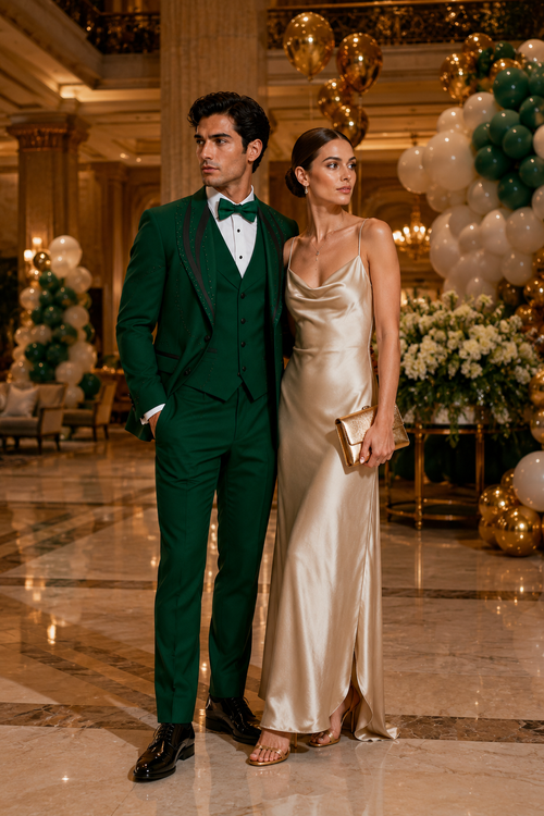 Hunter Green Italian Wool 3-Piece Modern Fit Tuxedo