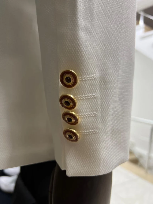 Mens White Slim Fit Tuxedo with Burnt Orange Velvet Shawl Collar