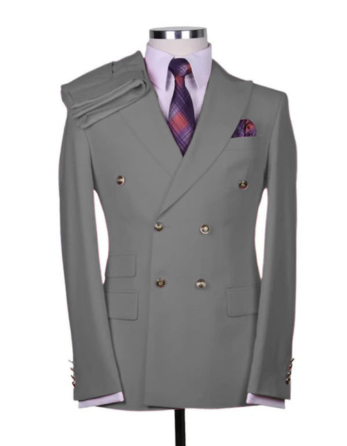 Double Breasted Suit Gray