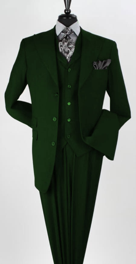 Big and Tall Business Suits - Suits For Big Man - Large Men's Black Vested Suits - 42 Regular Jacket+36 Waist Pants Adjust 32to38)(Height: 5'7"-6')(Neck 16-17.5:L-XL)