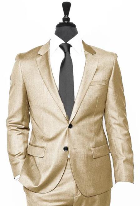 Mens Summer Linen suit - Dark Tan ~ Khaki ~ Taupe Suit For Man Side Vented Modern Fit Notch Lapel