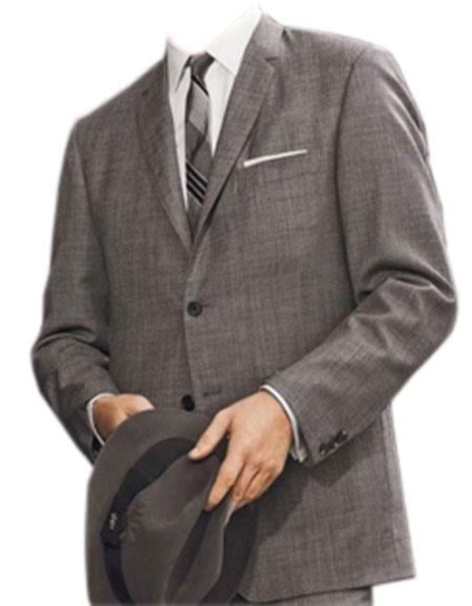 Mad Men suits don draper style attire clothes costume Two Button halloween Suit - 38 Short Jacket+32 Waist Adjustable 28to34)(Height: 5 4 to5 7 )(Neck 15-16.5)S-M)