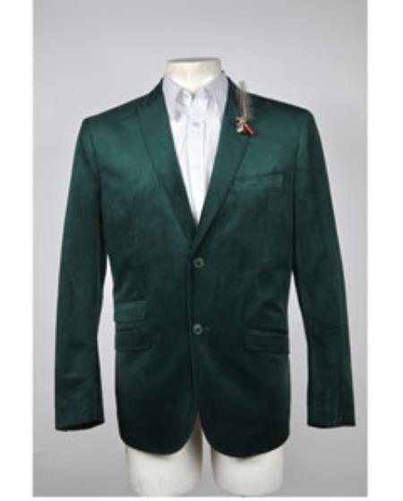 Green velvet suit Many Styles & Brands $99UP Mens Green Velvet Blazer Mens 2 Button Velvet Velour Men's Blazer Jacket Hunter ~ Olive Green Sportcoat Jacket - 52 Long