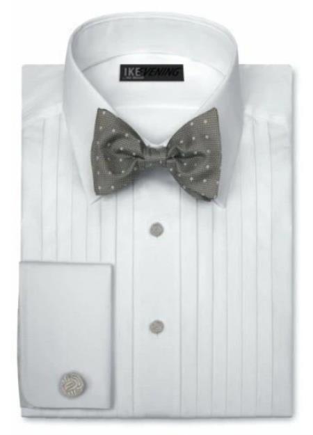 Mens French Cuffs Tuxedo Shirt White - 15.5 Neck / 34-35" Sleeve