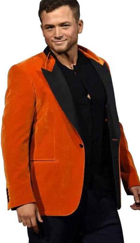 Mens Orange Tuxedo With Pants - Orange Prom 2026 Suit