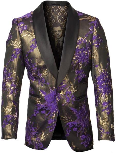 Mardi Gra Custom - Purple and Gold Two Toned Tuxedo