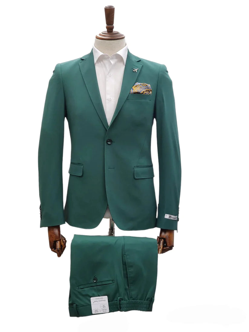 Stretch Fabric - "Green" Light Weight Suit - Slim Fitted Suit "Style #"