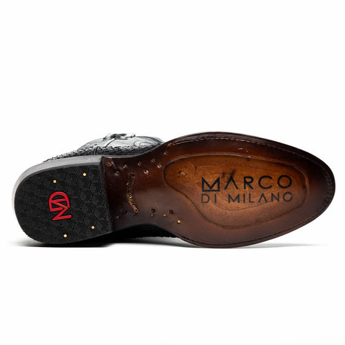 Marco_Di_Milano Kansas Black Luxury Leather Shoe