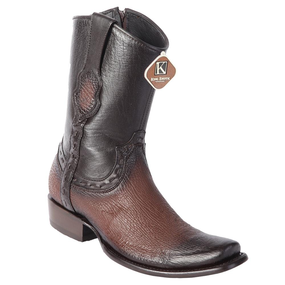Men's King Exotic Original Shark Skin Dubai Style Short Boots 479B09 - 6