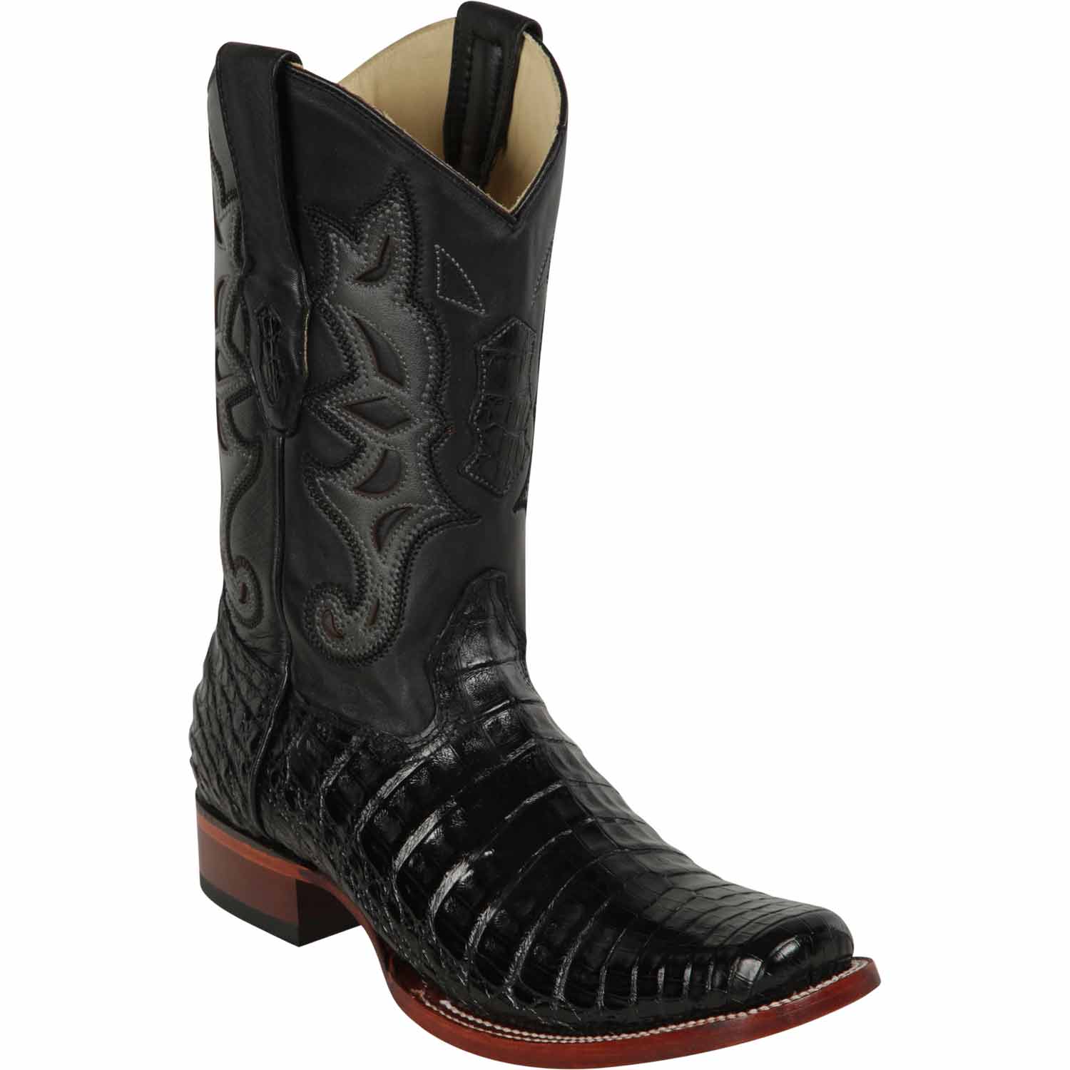 Men's Los Altos Caiman Belly Rodeo Square Toe Boots 812T82 - 6