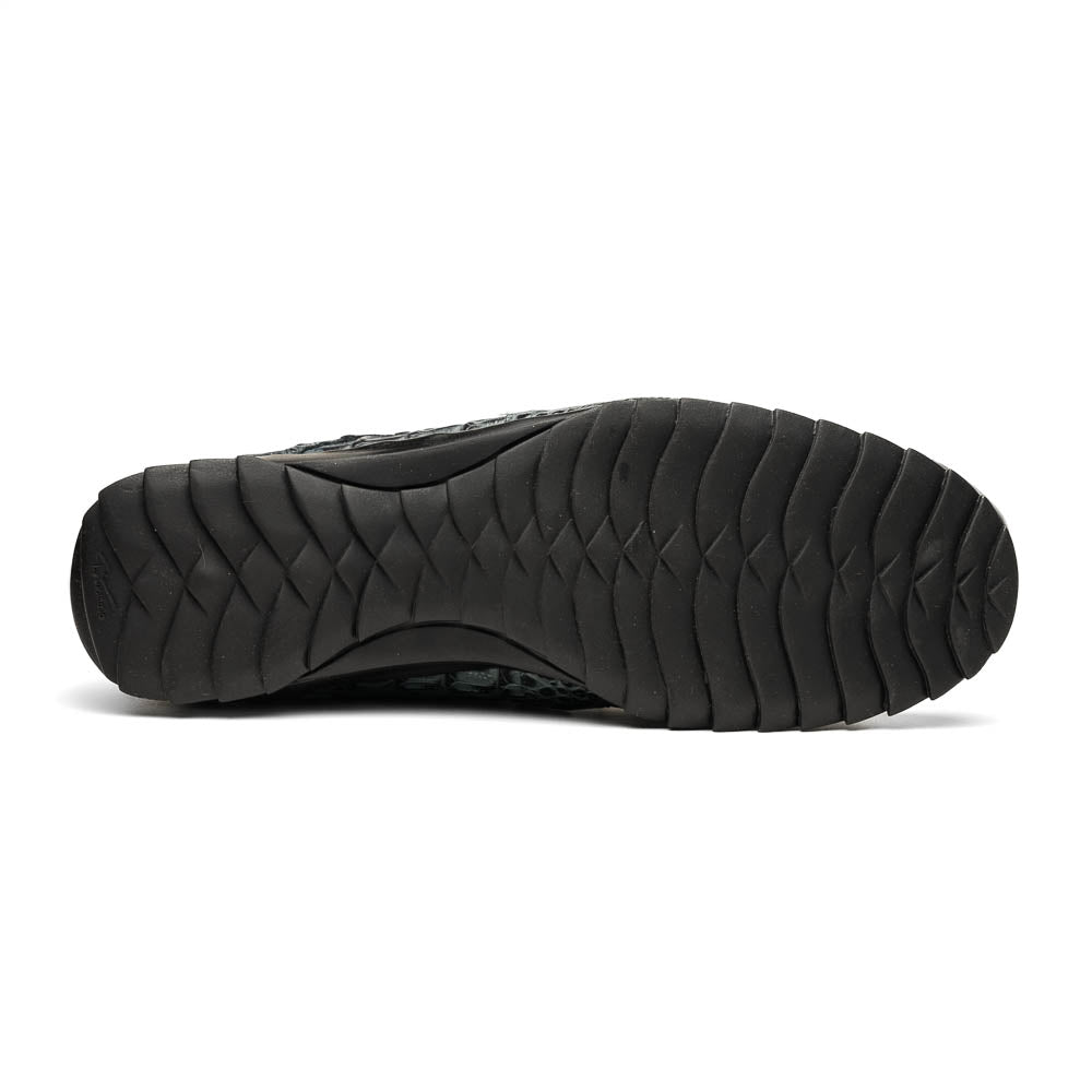 Mens Black Italian Alligator Shoes Ferrini Cap Toe Shoe - 6