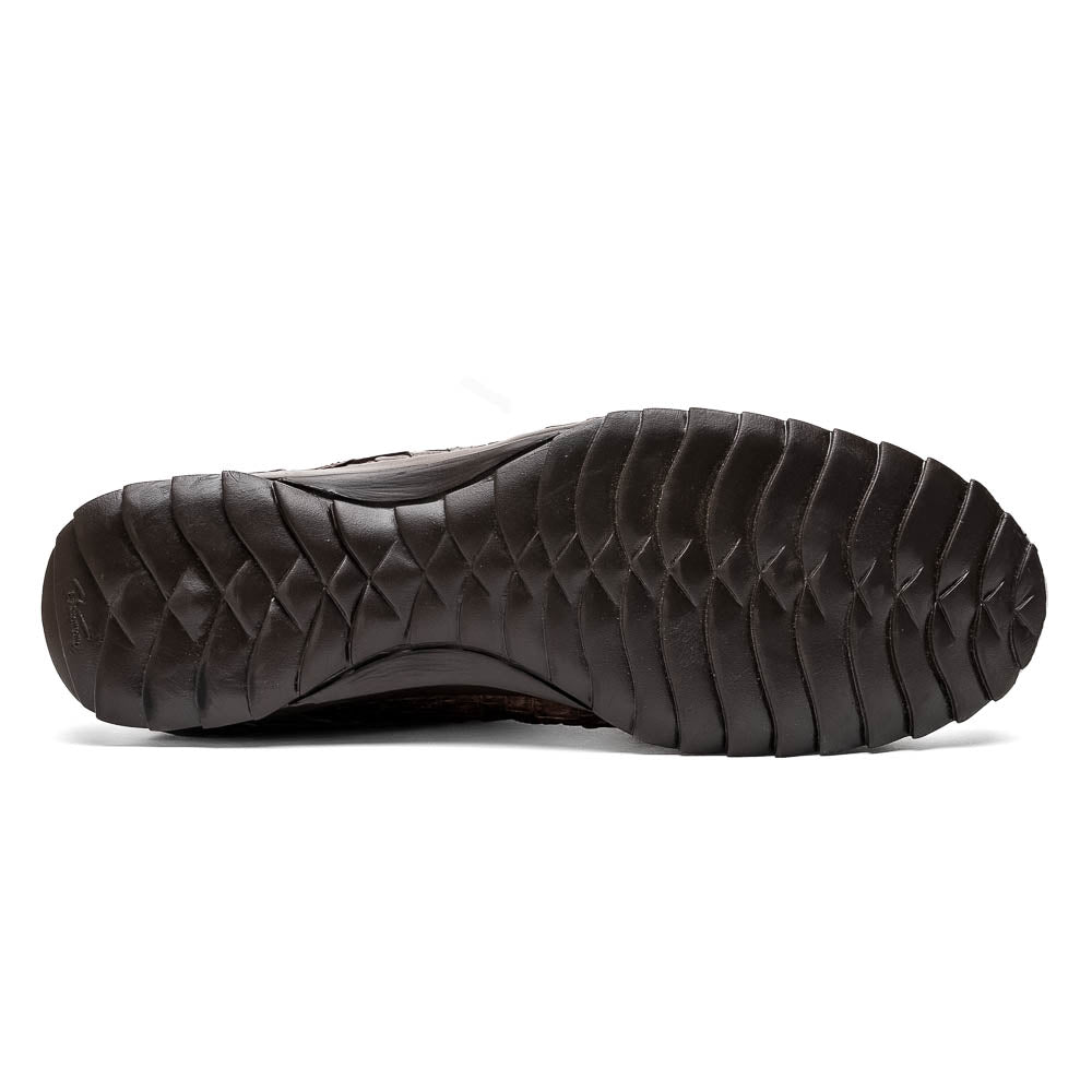 Marco Di Milano Kratos Men's Brown Shoes Exotic Caiman Crocodile Sneakers - 7