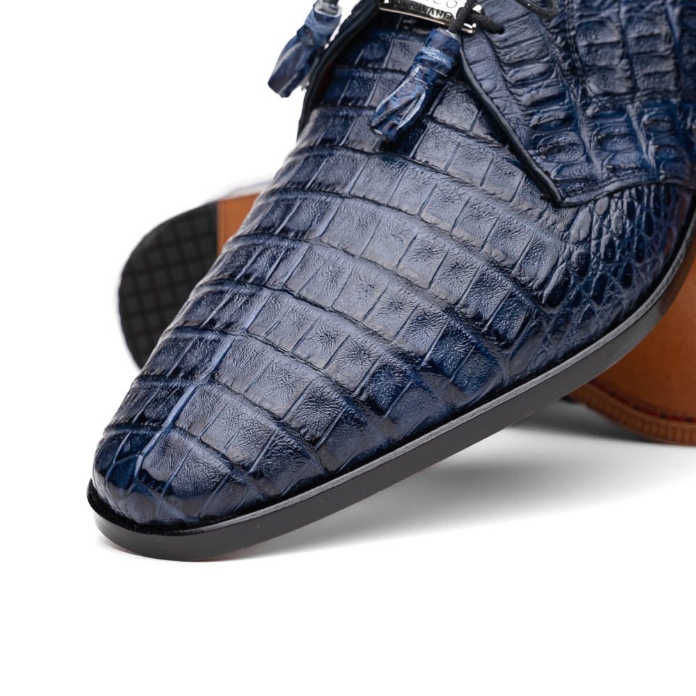 Marco Di Milano Lacio Navy Caiman Crocodile Derby - 13