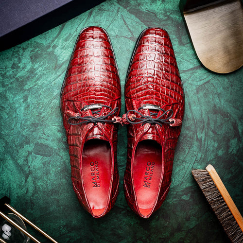 Marco_Di_Milano Lacio Wine Leather Dress Shoe