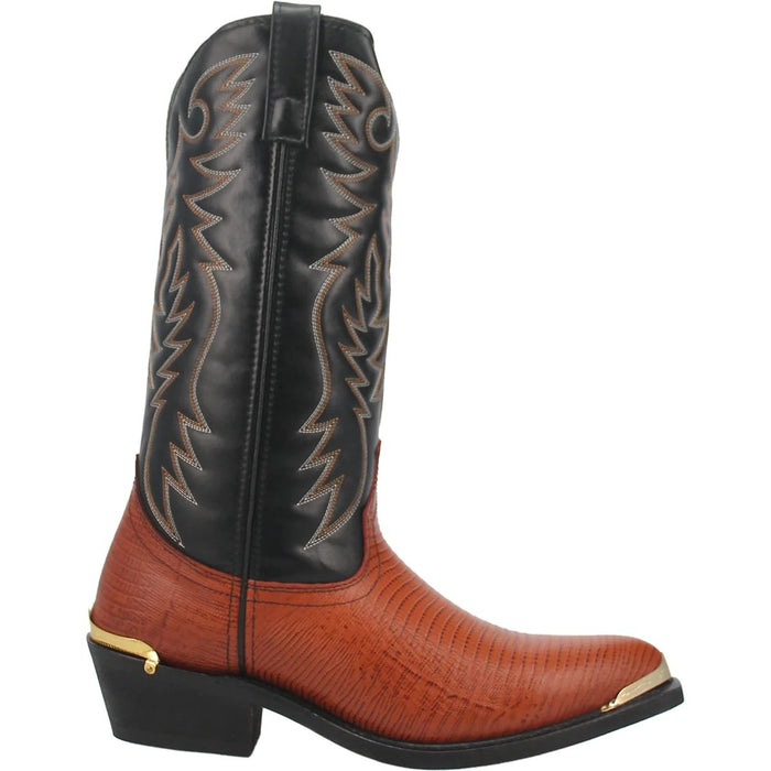 Dan Post Men's Dorsal Genuine Fish Leather Square Toe Boots - Brown - 7D