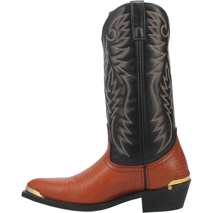 Dan Post Men's Dorsal Genuine Fish Leather Square Toe Boots - Brown - 7D