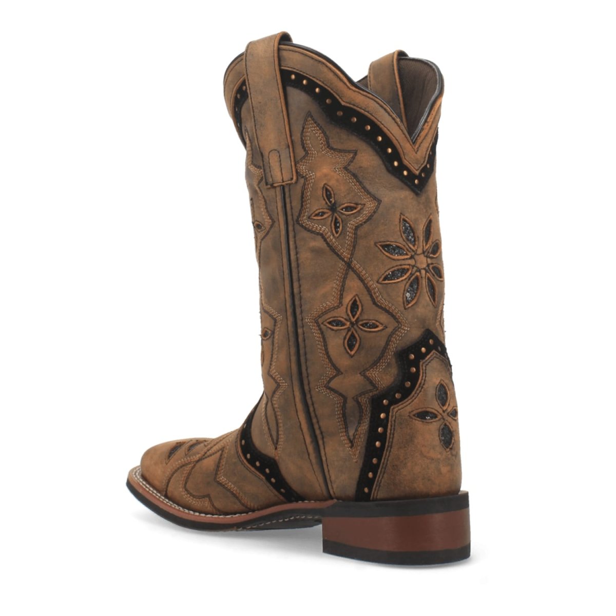 Laredo Women's Bouquet Broad Square Toe Leather Boots - Honey 5844 - 6M