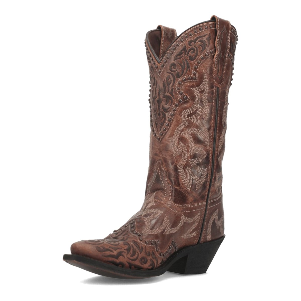 Laredo Women's Braylynn Snip Toe Leather Boots - Brown 52410 - 6M